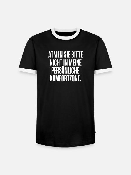 Lustiger Spruch Komfortzone - Männer Kontrast-T-Shirt - Schwarz/Weiß