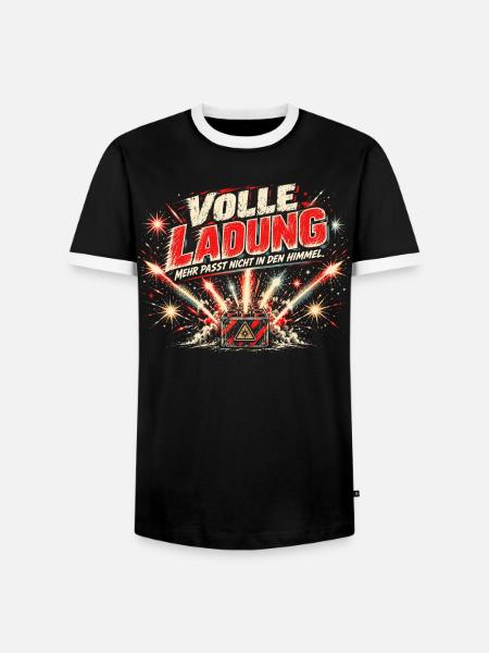 Volle Ladung – Feuerwerk Silvester - Männer Kontrast-T-Shirt - Schwarz/Weiß
