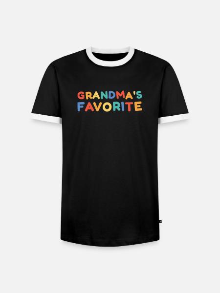 Omas Lieblings - Männer Kontrast-T-Shirt - Schwarz/Weiß