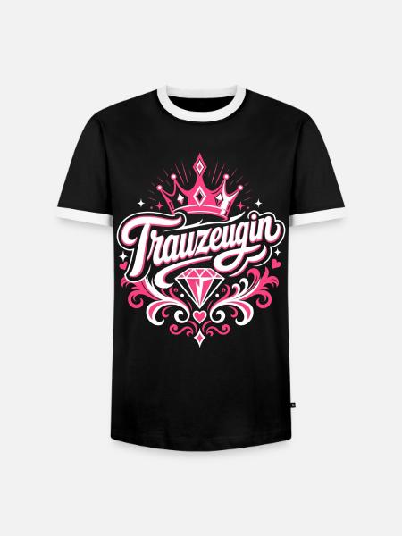 Trauzeugin Krone Hochzeit Braut - Männer Kontrast-T-Shirt - Schwarz/Weiß