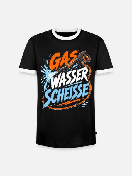 Gas Wasser Scheiße Klempner - Männer Kontrast-T-Shirt - Schwarz/Weiß