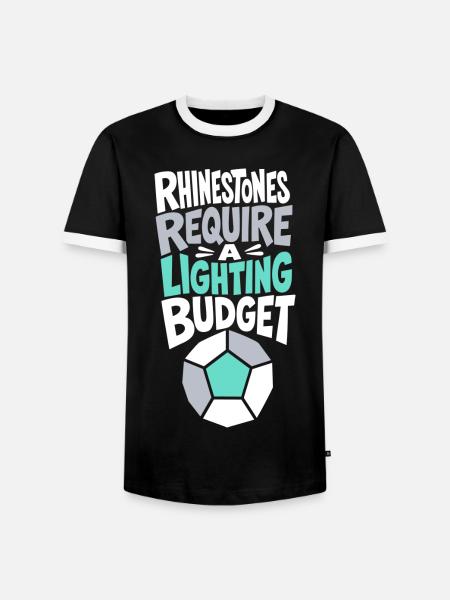 Strass – Rhinestones Require a Lighting Budget - Männer Kontrast-T-Shirt - Schwarz/Weiß