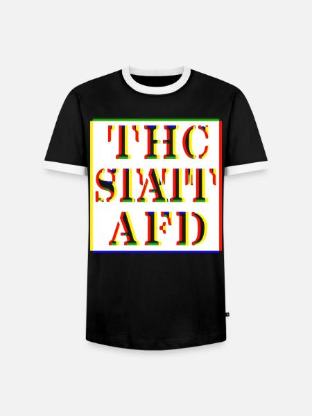 THC STATT AFD - Männer Kontrast-T-Shirt - Schwarz/Weiß