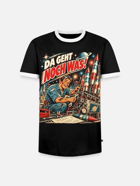 Da geht noch was – Feuerwerk - Männer Kontrast-T-Shirt - Schwarz/Weiß