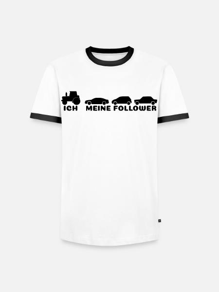 Ich meine Follower - Männer Kontrast-T-Shirt - Weiß/Schwarz