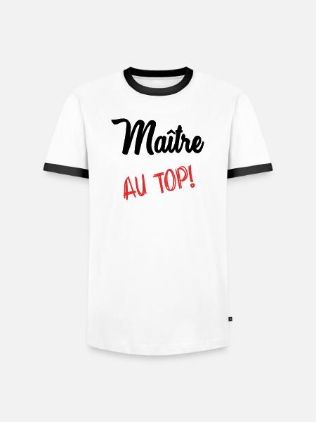 MASTER. MASTER - Men's Ringer Shirt - white/black