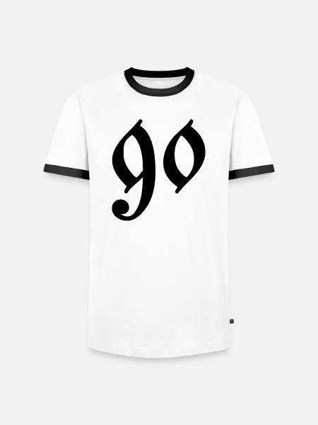 90 - T-shirt contrasté Homme - blanc/noir