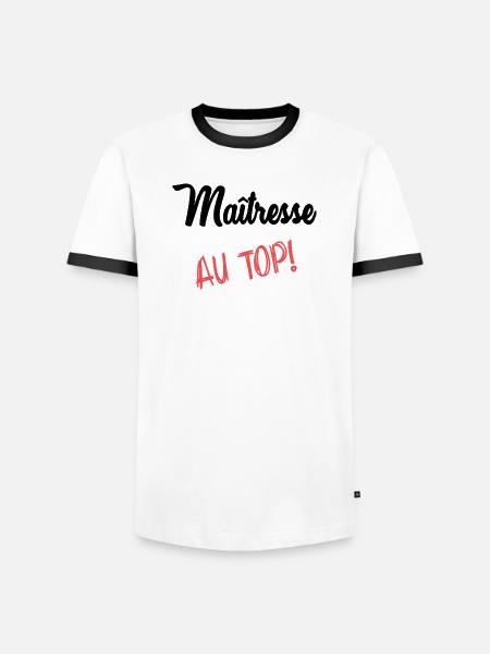 MISTRESS - Men's Ringer Shirt - white/black
