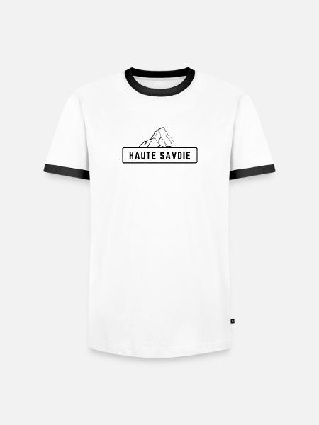 Haute Savoie Black Mountain - Men's Ringer Shirt - white/black