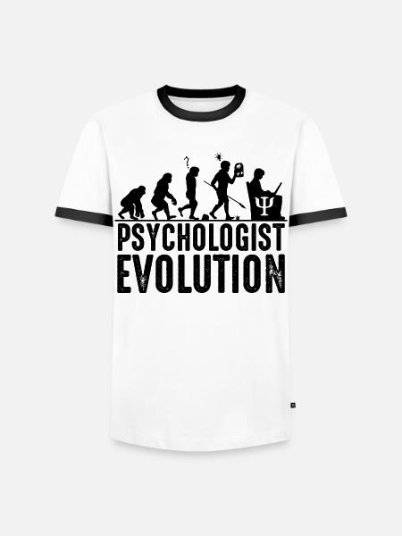 psychologue - T-shirt contrasté Homme - blanc/noir