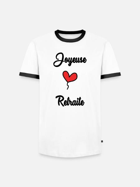 RETIREMENT - Men's Ringer Shirt - white/black