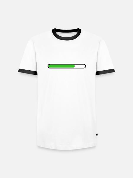 Loading bar Black Green - Men's Ringer Shirt - white/black