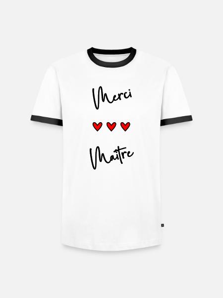 MASTER. MASTER - Men's Ringer Shirt - white/black