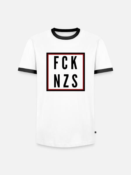 Fuck Naz*s - Men's Ringer Shirt - white/black
