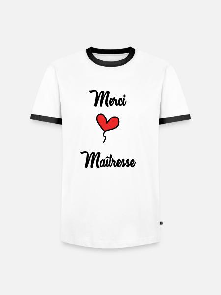 VIELEN DANK. GELIEBTE - Männer Kontrast-T-Shirt - Weiß/Schwarz