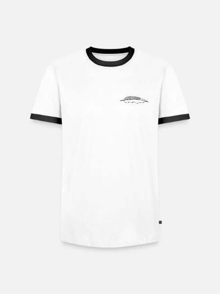 feather - Men's Ringer Shirt - white/black