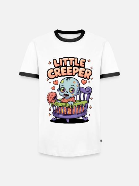 Little Creeper - Men's Ringer Shirt - white/black