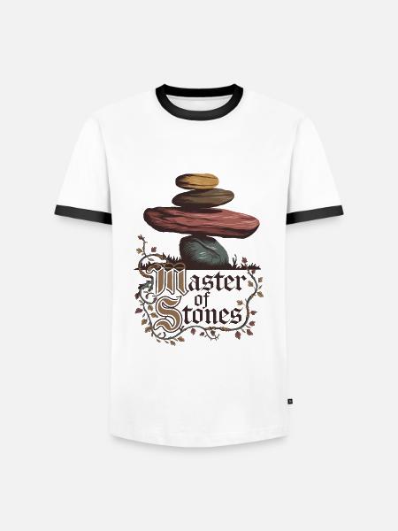 Master Of Stones - Men's Ringer Shirt - white/black