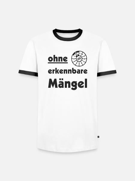 ohne erkennbare Mängel TÜV - Männer Kontrast-T-Shirt - Weiß/Schwarz