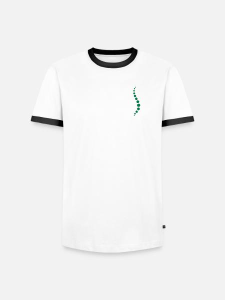 Physio 8 Logo - Männer Kontrast-T-Shirt - Weiß/Schwarz