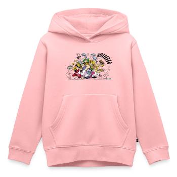 Asterix & Obelix Begarre Gauloise - Sweat Premium à capuche enfant bio - rose - Devant - AI Model Kid Female (0cm)