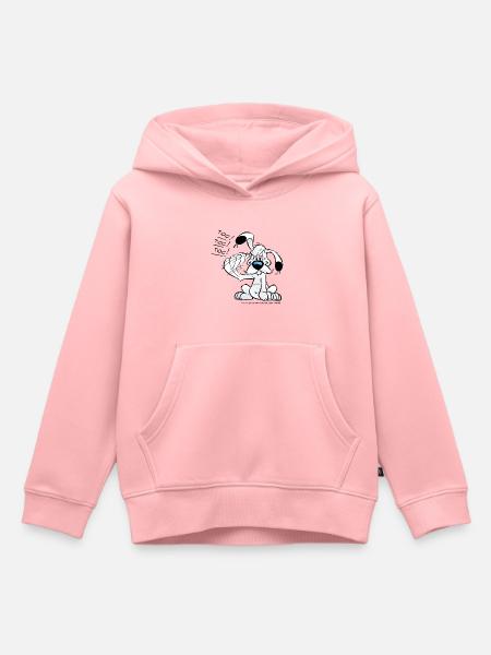 Astérix & Obélix Idéfix Frappe Toc Toc Toc - Sweat Premium à capuche enfant bio - rose