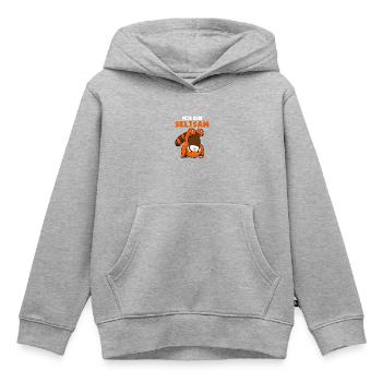 Ich Bin Seltsam Komisch Lustig Außenseiter - Kinder Premium Organic Hoodie - Grau meliert - Vorne - AI Model Kid Male (0cm)