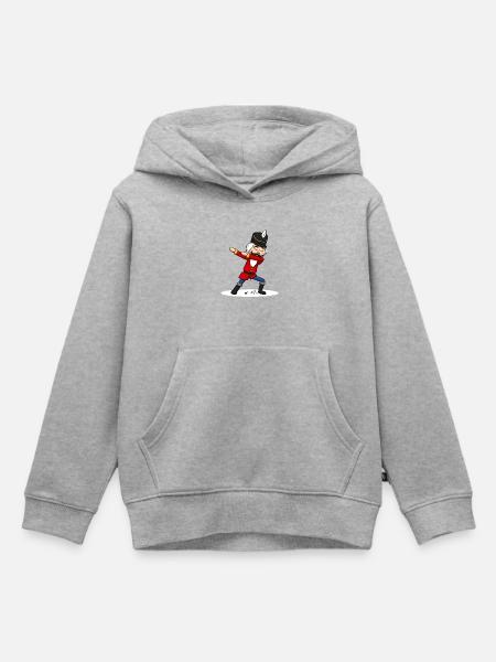 Dabbing Nutcracker - Kinder Premium Organic Hoodie - Grau meliert