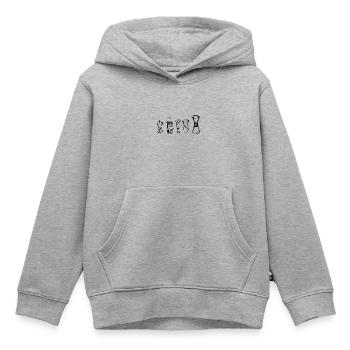 Alternativer Kaffee - Kinder Premium Organic Hoodie - Grau meliert - Vorne - AI Model Kid Male (0cm)