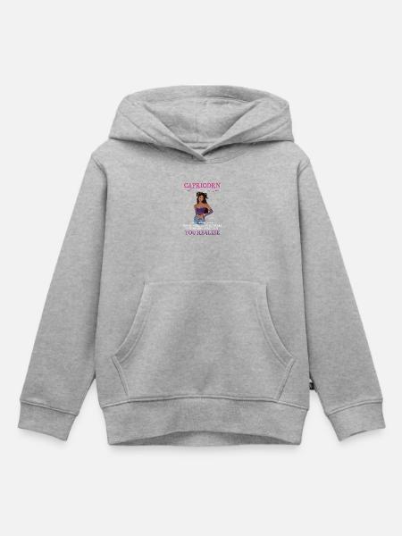 Capricorn girl - Kinder Premium Organic Hoodie - Grau meliert