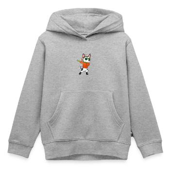 Husky Weihnachtsgeschenk - Kinder Premium Organic Hoodie - Grau meliert - Vorne - AI Model Kid Male (0cm)