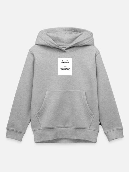 Keep Smiling - Kinder Premium Organic Hoodie - Grau meliert