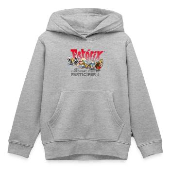 Asterix - Wichtig ist, dass Sie mitmachen! - Kinder Premium Organic Hoodie - Grau meliert - Vorne - AI Model Kid Male (0cm)