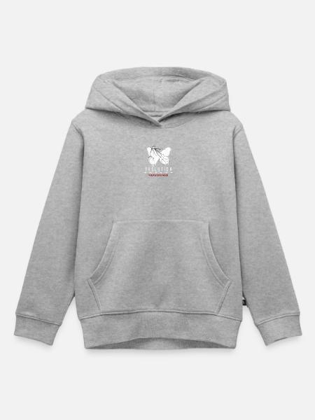 Gothic Schmetterling Wounds Into Wings - Kinder Premium Organic Hoodie - Grau meliert