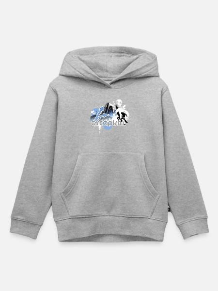 Urban Adventure Silhouetten - Kinder Premium Organic Hoodie - Grau meliert
