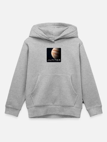Jupiter-30cm - Kinder Premium Organic Hoodie - Grau meliert