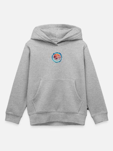 Basketball Ball Steamwave - Kinder Premium Organic Hoodie - Grau meliert