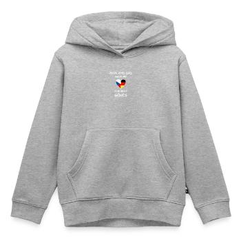 Tschechische Wurzeln & Deutschland - Best Genes - Kinder Premium Organic Hoodie - Grau meliert - Vorne - AI Model Kid Male (0cm)