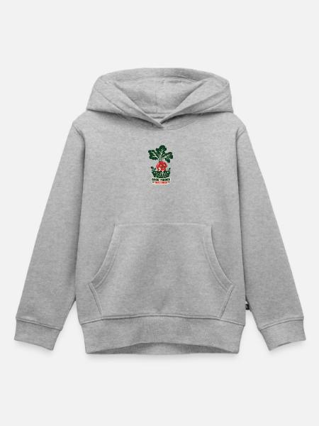 Gute Dinge Wachsen Wurzeln - Kinder Premium Organic Hoodie - Grau meliert