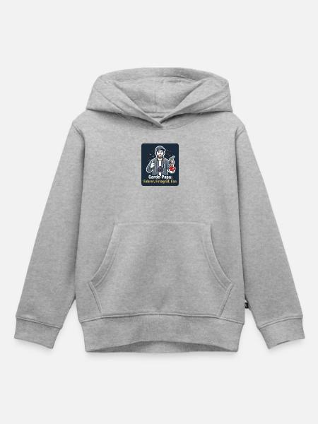 Garde-Papa – Fahrer, Fotograf, Fan - Kinder Premium Organic Hoodie - Grau meliert