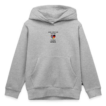 Norwegen und Deutschland - Best Genes Wurzeln - Kinder Premium Organic Hoodie - Grau meliert - Vorne - AI Model Kid Male (0cm)