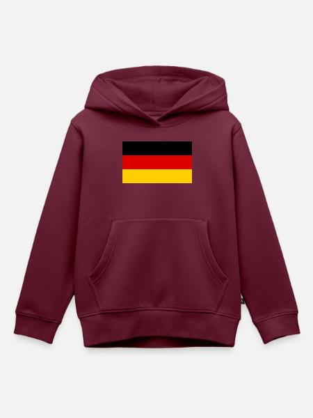 Deutschland - Kinder Premium Organic Hoodie - Burgunderrot