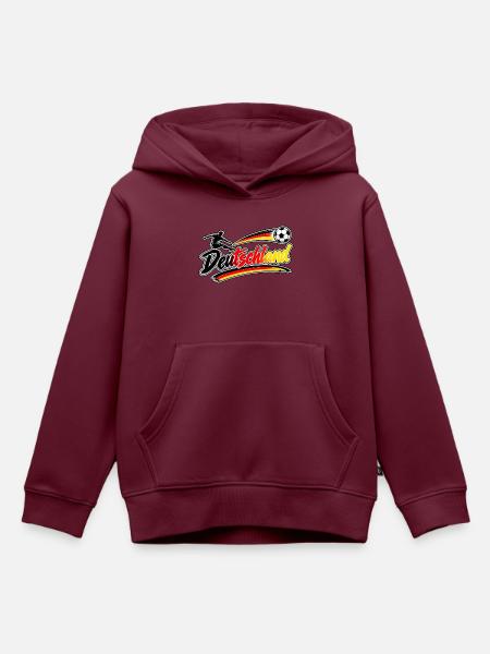 DeutschlandFussball - Kinder Premium Organic Hoodie - Burgunderrot