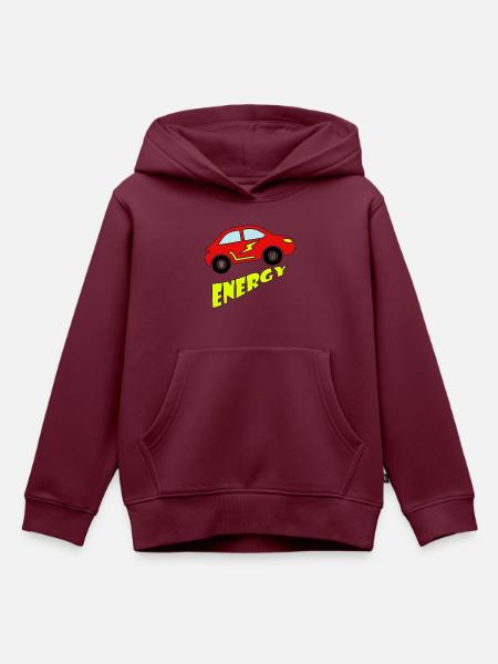 Elektroauto grüne Energie Umweltschutz Statement - Kinder Premium Organic Hoodie - Burgunderrot