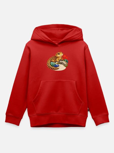Gürtelschweif im japanischen Steingarten - Kinder Premium Organic Hoodie - Rot
