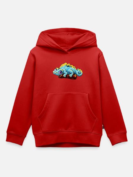Jaszczurka_SpokoLoko - Kinder Premium Organic Hoodie - Rot