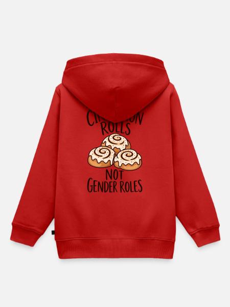 Cinnamon Rolls Not Gender Roles - Kinder Premium Organic Hoodie - Rot