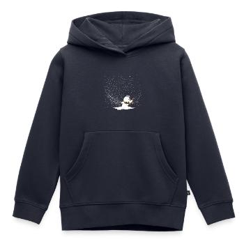Schneemann im Sturm - Kinder Premium Organic Hoodie - Navy - Vorne - AI Model Kid Male (0cm)
