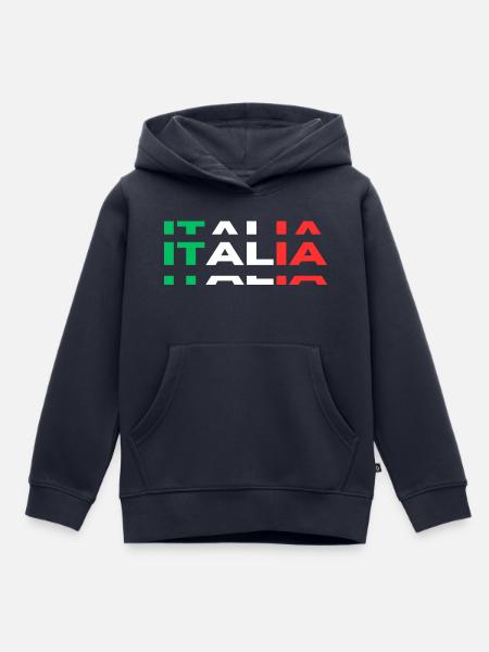 ITALIA - Kinder Premium Organic Hoodie - Navy