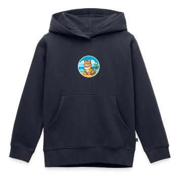 Rotluchs Aquarell Cartoon Kawaii Clipart Tier - Kinder Premium Organic Hoodie - Navy - Vorne - AI Model Kid Male (0cm)